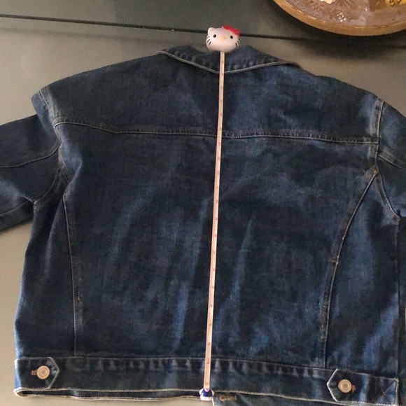 Brand new RE:NAMED Denim jacket with patches Sz L - Picture 7 of 8